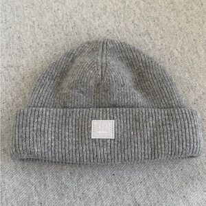 Acne Gray Knit Beanie